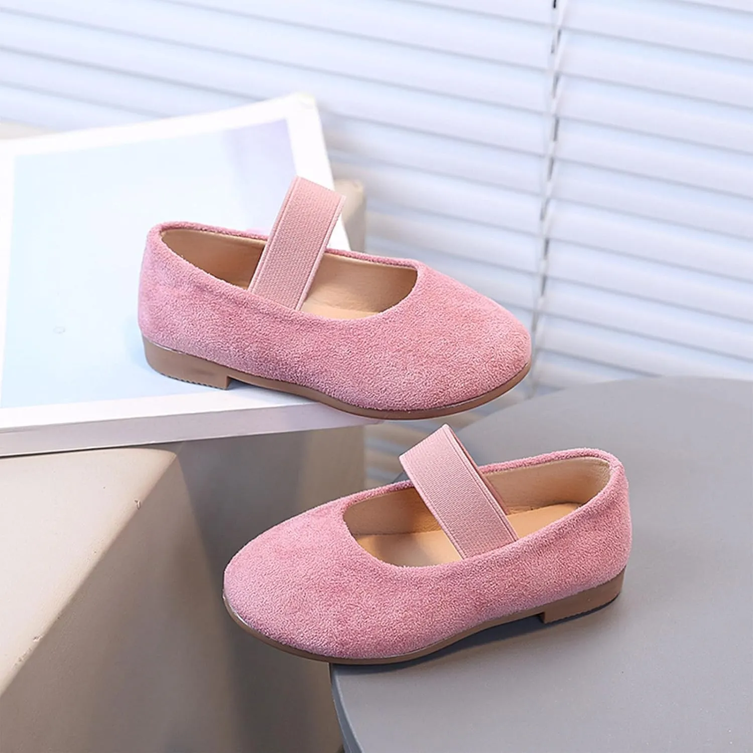 Girls Sandals Low Heels Pure Color Simple Princess Shoes For Girls Fashion Trend Single Shoes Comfortable Soft Sole Slip On