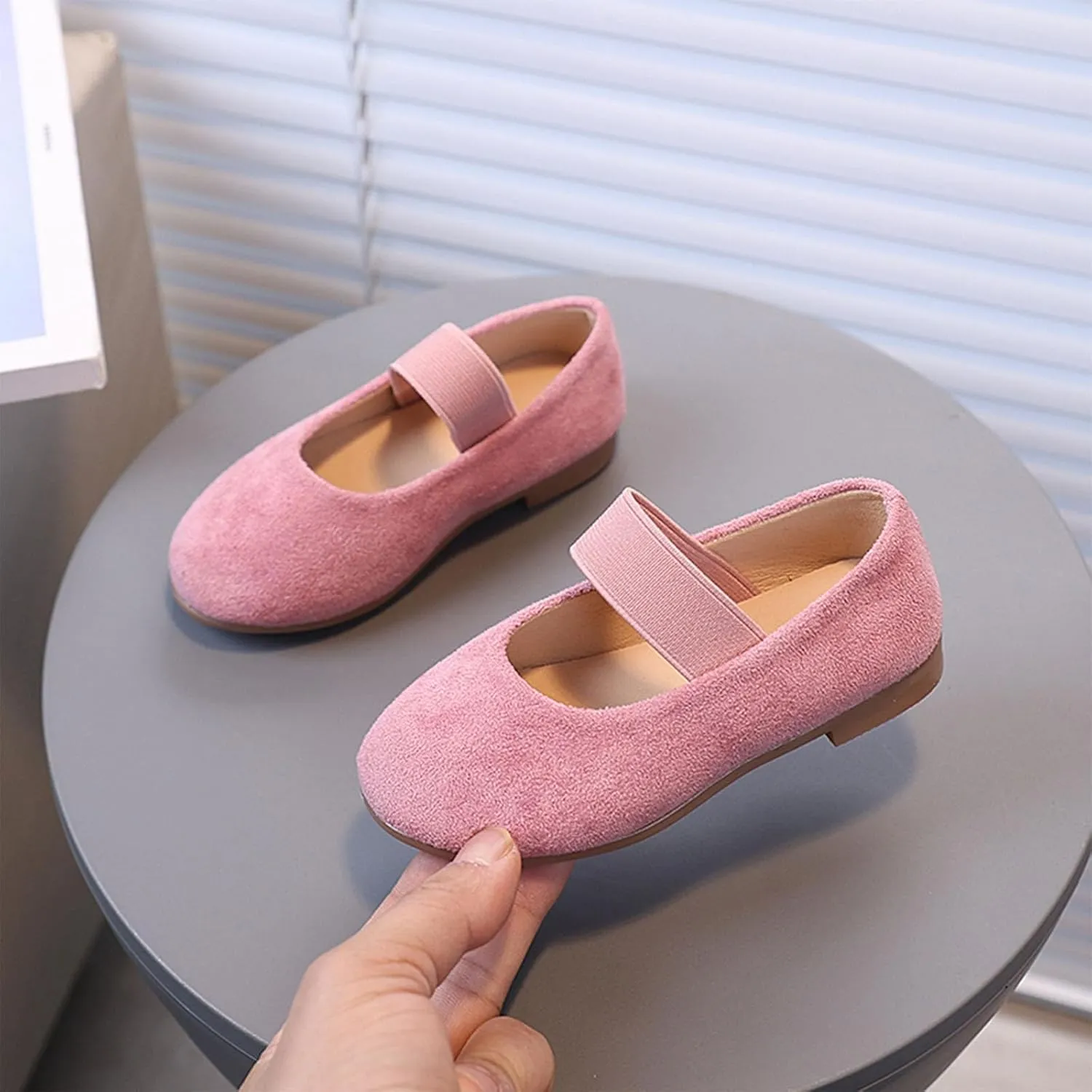 Girls Sandals Low Heels Pure Color Simple Princess Shoes For Girls Fashion Trend Single Shoes Comfortable Soft Sole Slip On