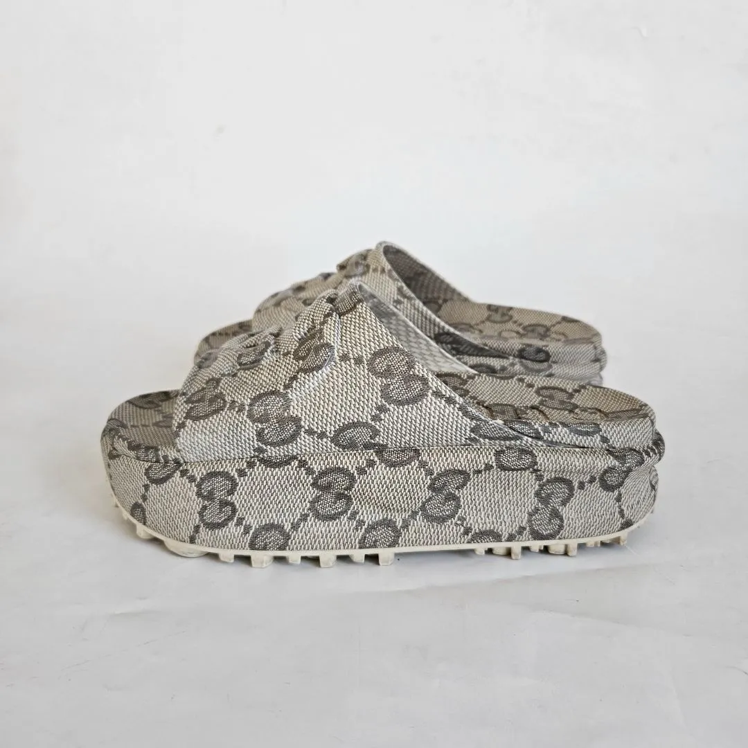 Gucci Cubic Rubber GG Monogram Womens Interlocking G Platform , 36