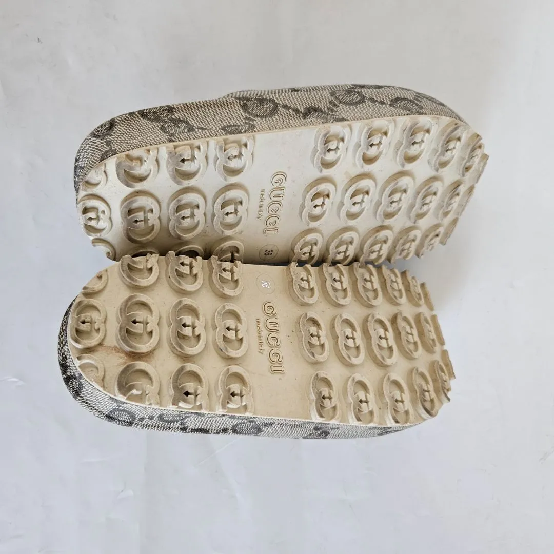Gucci Cubic Rubber GG Monogram Womens Interlocking G Platform , 36