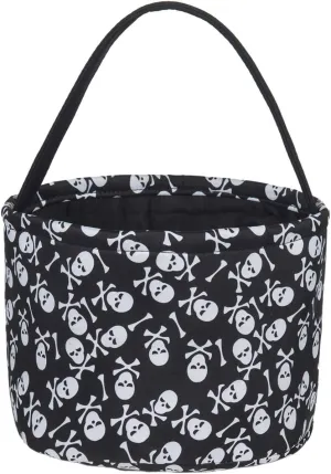 Halloween Trick or Treat Bucket - Candy Basket Tote Bag for KidsMagic Hat - Pumpkin Grimace - Human Skeletont