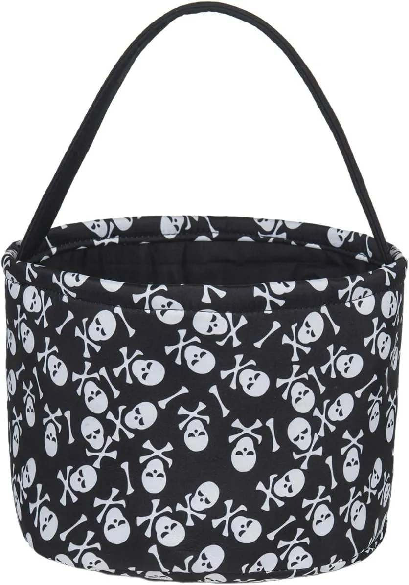 Halloween Trick or Treat Bucket - Candy Basket Tote Bag for KidsMagic Hat - Pumpkin Grimace - Human Skeletont