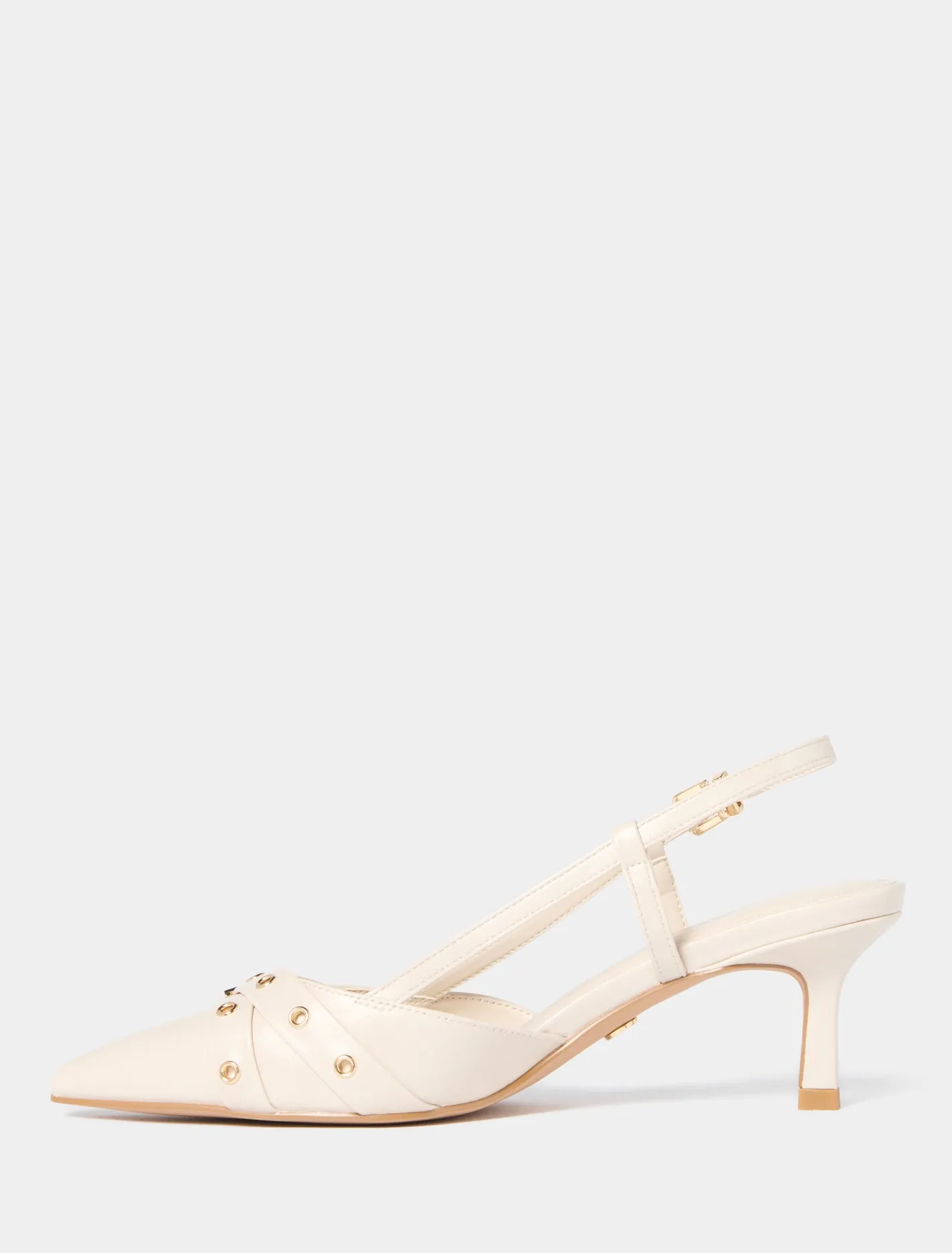 Hazel Buckle And Eyelet Slingback Heel