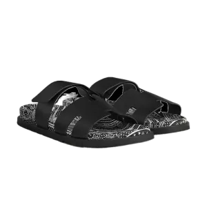 Hermes Chypre Sandals "Black Astrologie Bandana"