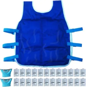 Ice Vest Cooling Vest For Men Women Ice Cube Vest Ice Cooling Vest With Cooling Packs For Men Women Cool Shirt For Summer Hot Weather Outdoor Sports Working 24 Ice Bag