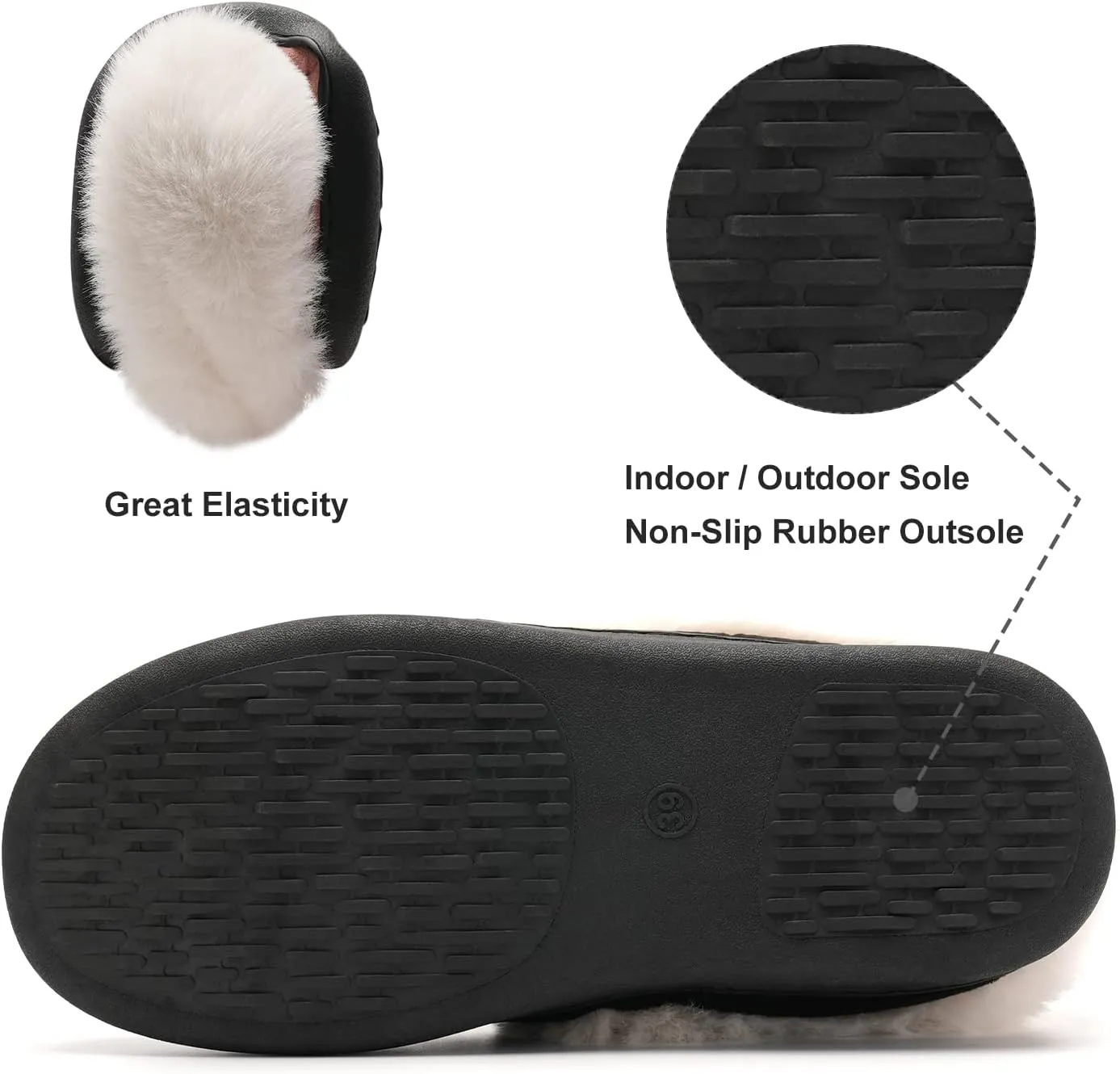 IceUnicorn Womens Moccasin Slippers Breathable Micro Suede Soft Memory Foam House Slippers Indoor Outdoor Warm Faux Fur Lining House Shoes