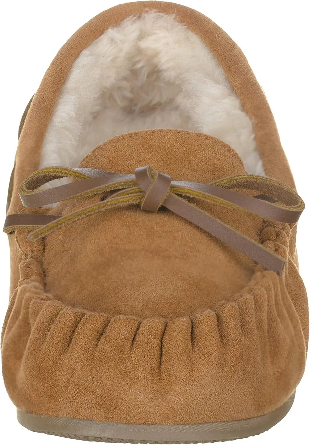 ILLUDE Women??s Moccasin Slipper Vegan Suede Faux Fur Lined Indoor Outdoor Moccasins Slip On Loafers Moccasins Shoes