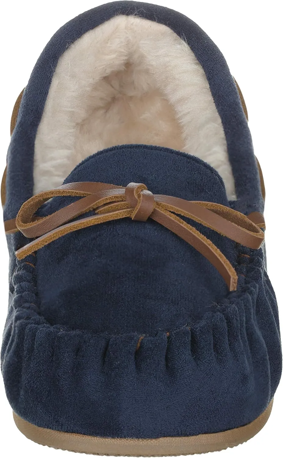 ILLUDE Women??s Moccasin Slipper Vegan Suede Faux Fur Lined Indoor Outdoor Moccasins Slip On Loafers Moccasins Shoes