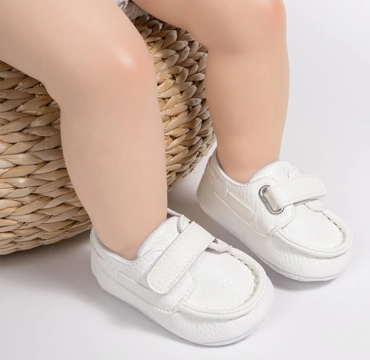 Infant Boys and Girls Oxford Shoes PU Leather Loafers Dress Shoes are Suitable for Crawling, Wedding Dress, Birthday Parties and Any Occasion