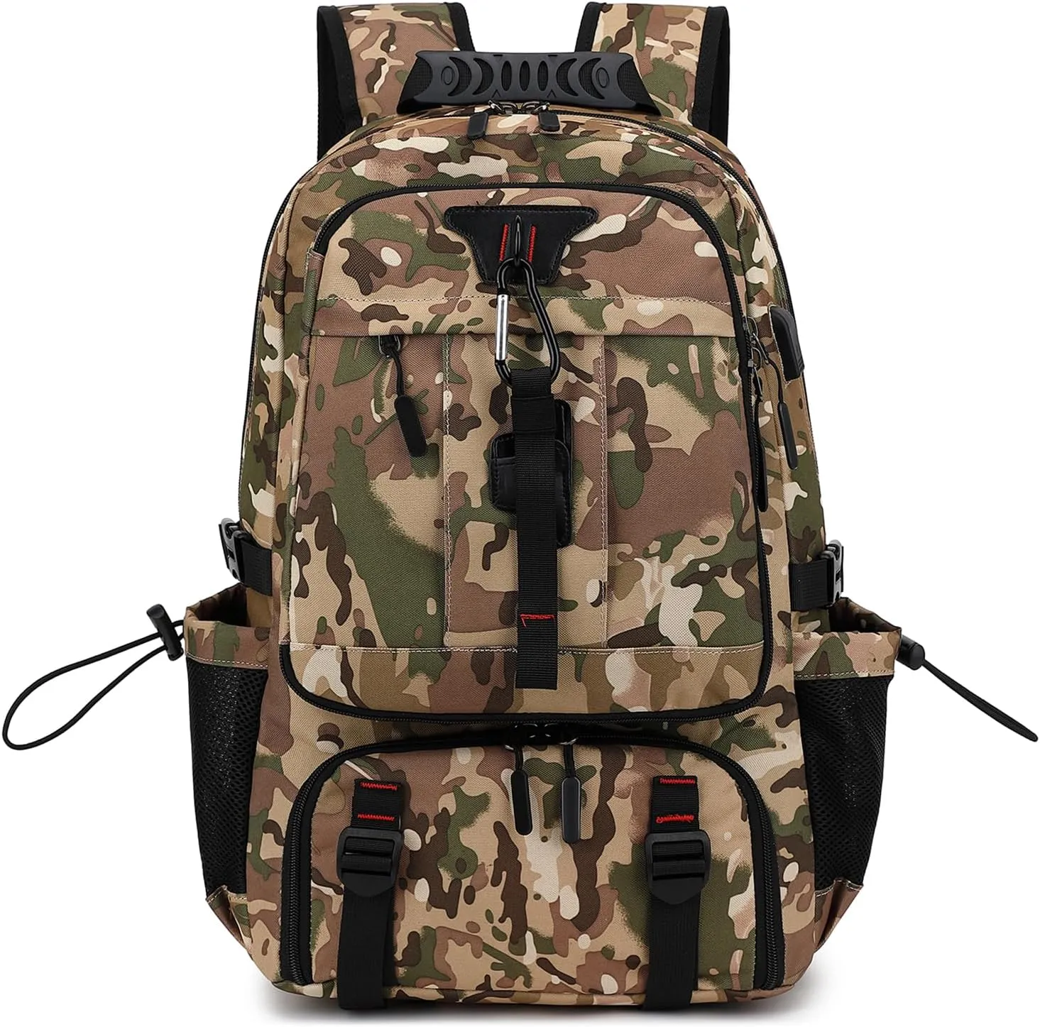 INSAVANT Travel Backpack for Mens 18.3 Inch with Laptop Sleeve and Shoe Compartment, Computer Backpacks with USB Charging Port, Durable Hiking Work Business Daypack for Women(Camouflage)
