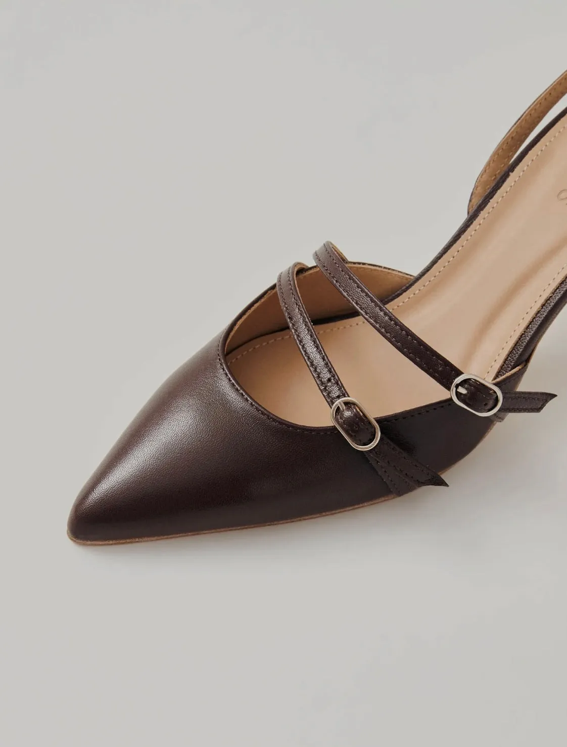 Joelle Leather Pumps - Brown