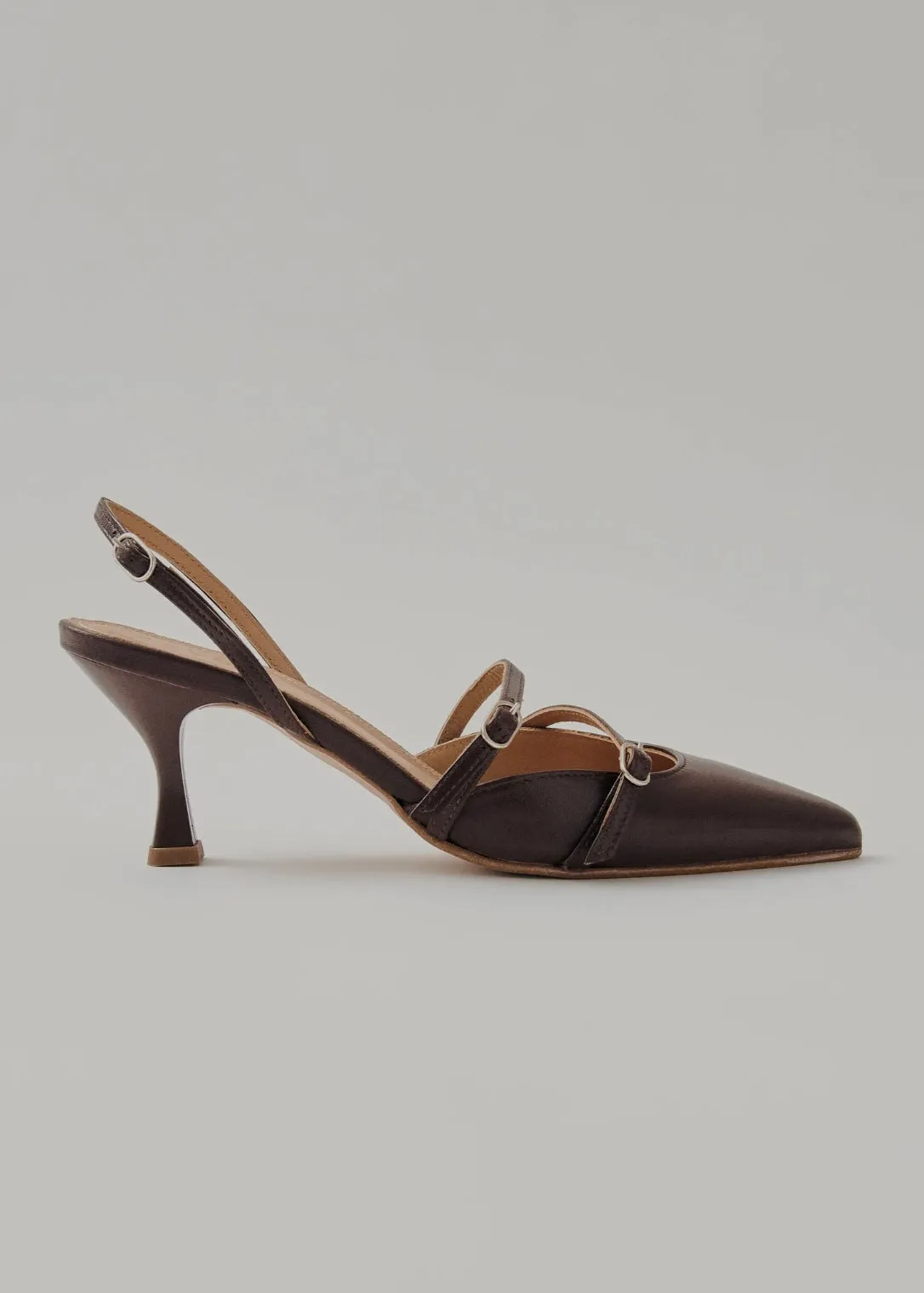 Joelle Leather Pumps - Brown