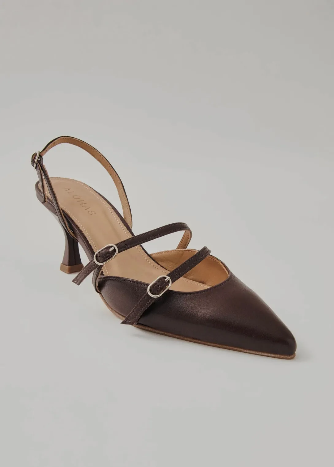 Joelle Leather Pumps - Brown
