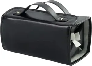 Kaylines Leather Waterproof Cosmetic Bag, Kaylines Cosmetic Bag, Kaylines Waterproof Makeup Bag, Leather Waterproof Cosmetic Bag Detachable 4 in 1 Travel Toiletry Bag for Women (Black)