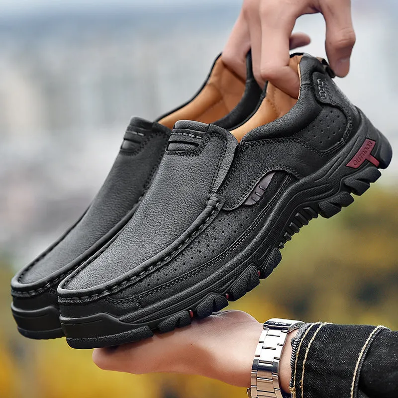 Large Size Men's Outdoor Leather Shoes
