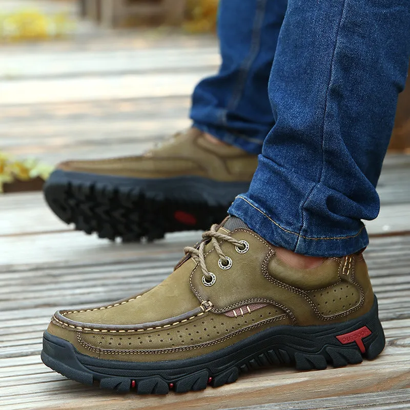Large Size Men's Outdoor Leather Shoes