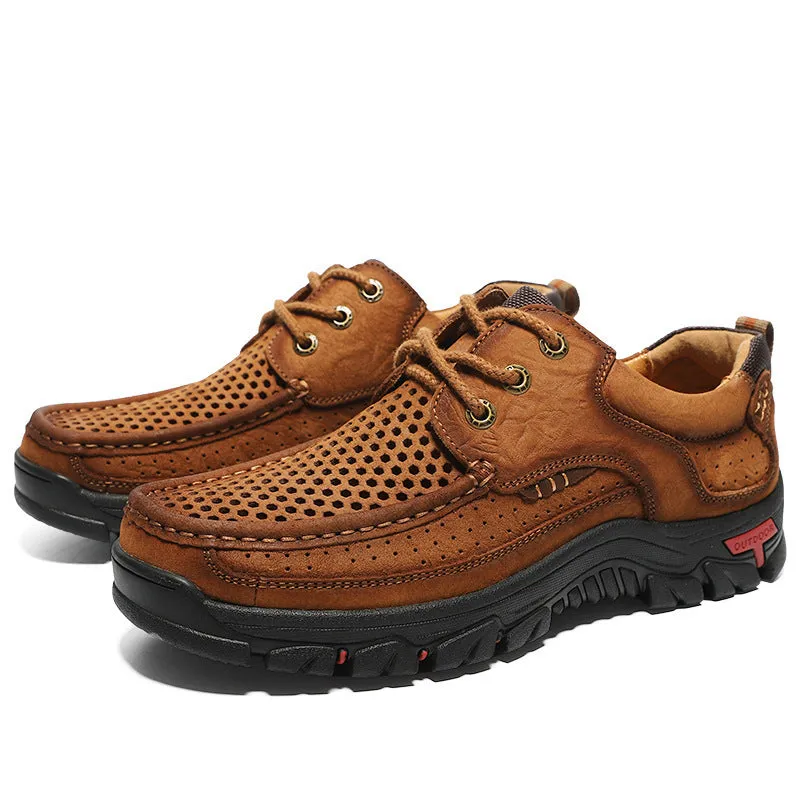 Large Size Men's Outdoor Leather Shoes