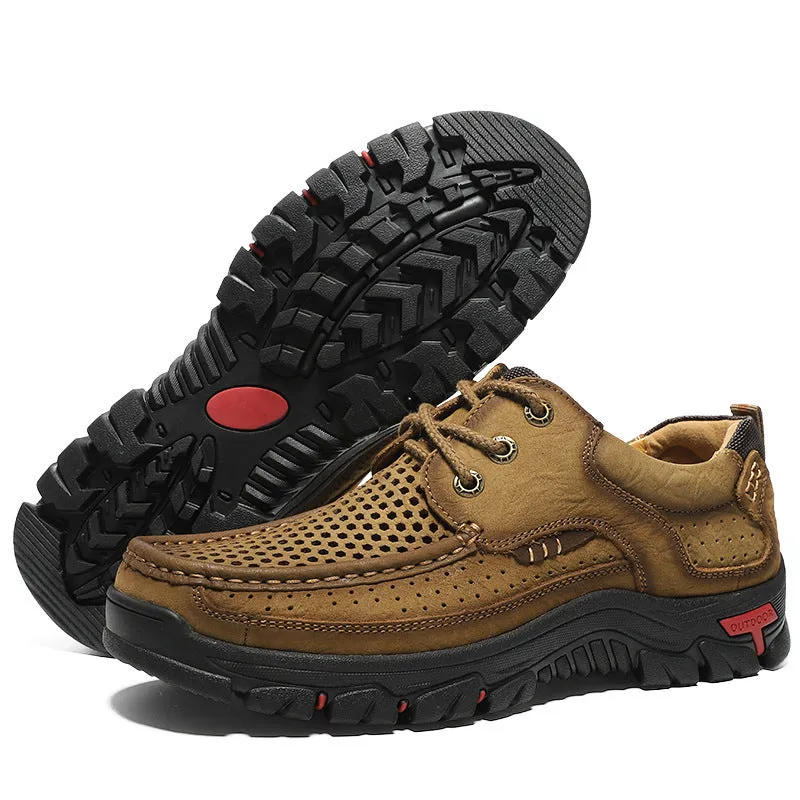 Large Size Men's Outdoor Leather Shoes