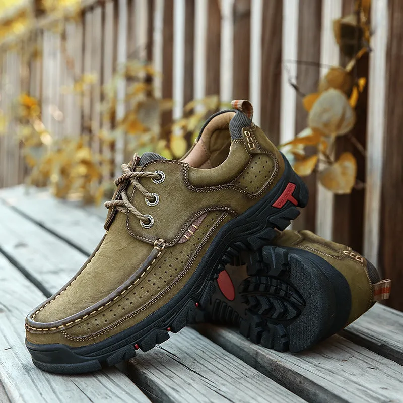 Large Size Men's Outdoor Leather Shoes
