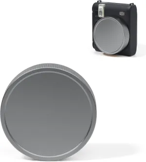 Lens Protective Cap Compatible with Fujifilm Instax Mini 99 Instant Camera, Instax Mini 99 Lens Cover, Aluminum Cap with Anti-lost Rope and Dust-Proof Bag - Grey