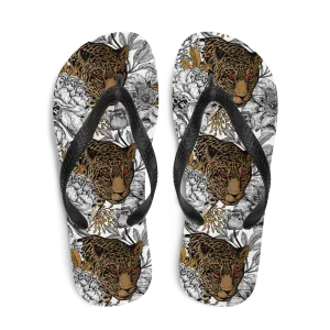 Leopard Head Flip-Flops