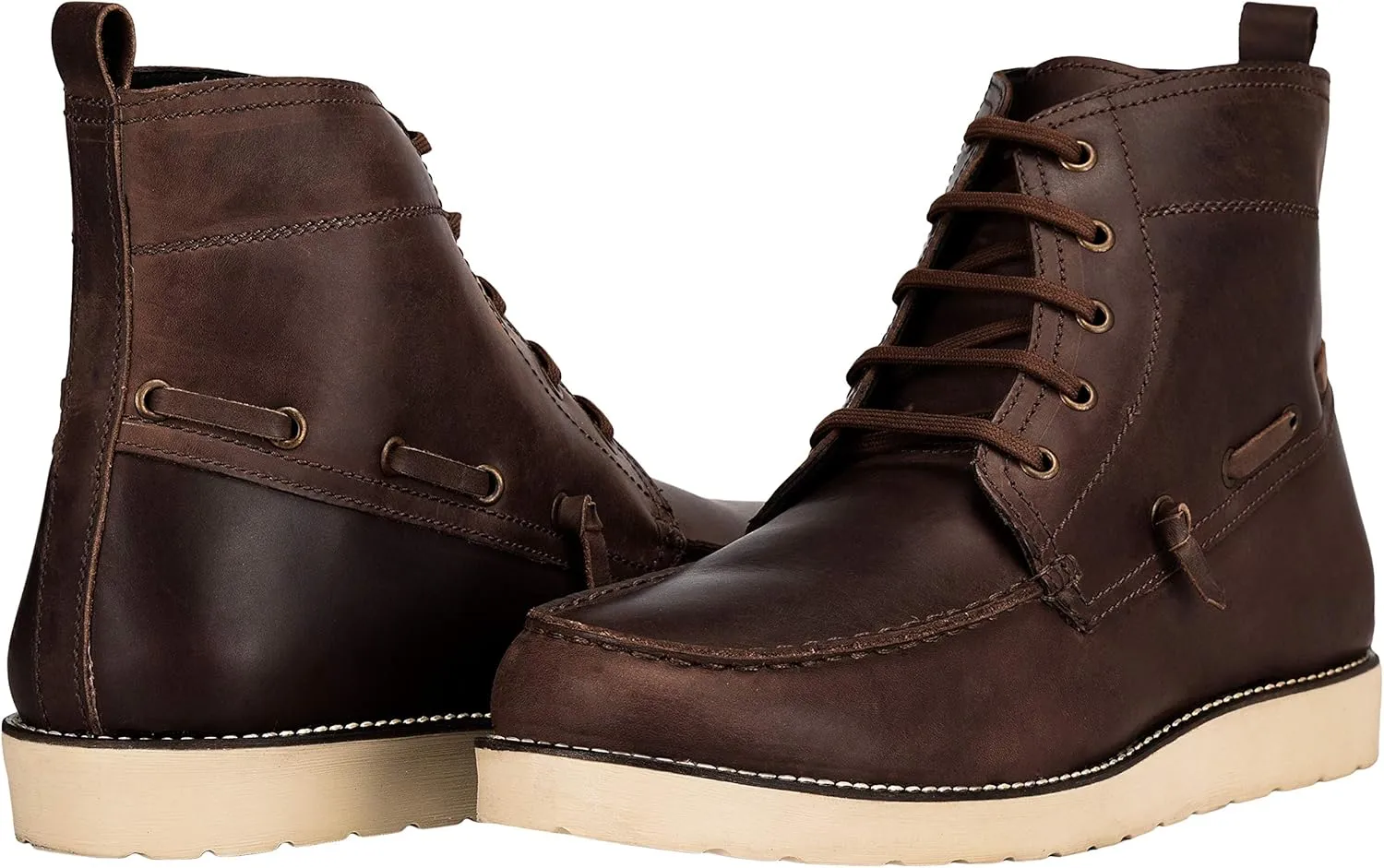 LIBERTYZENO Mens Genuine Leather Ankle Length Hiking Desert Boot Shoes