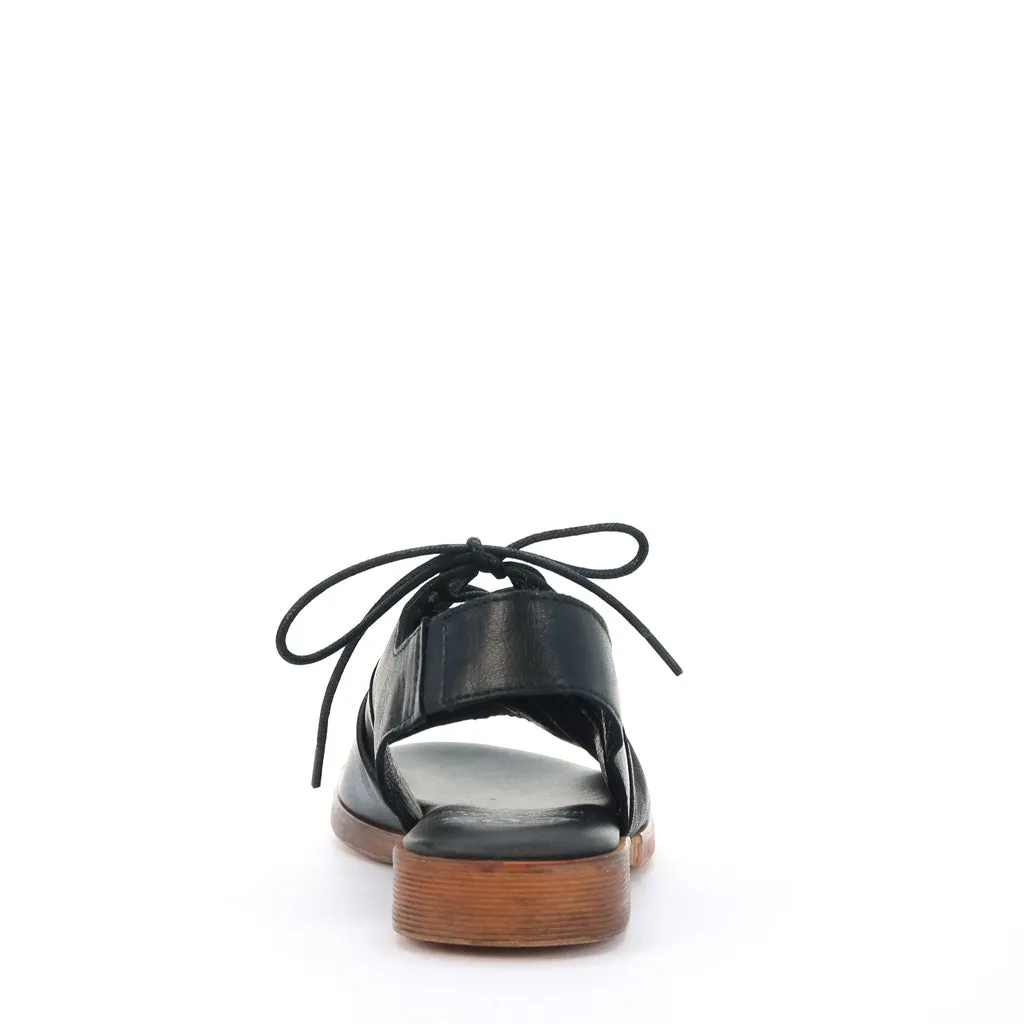 LIDDY LEATHER LACE-UP SANDALS