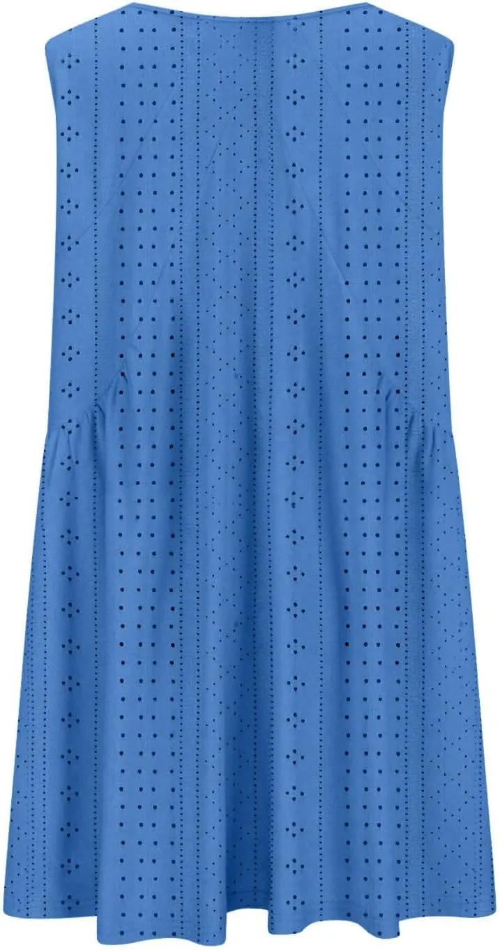 Light Blue Mini Dress Sleeveless Maternity Casual Dress Outfits for Women Wrap Mini Dresses Women Casual V Neck Dress