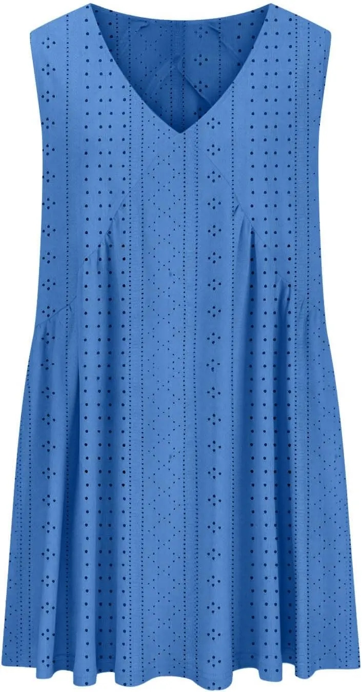 Light Blue Mini Dress Sleeveless Maternity Casual Dress Outfits for Women Wrap Mini Dresses Women Casual V Neck Dress
