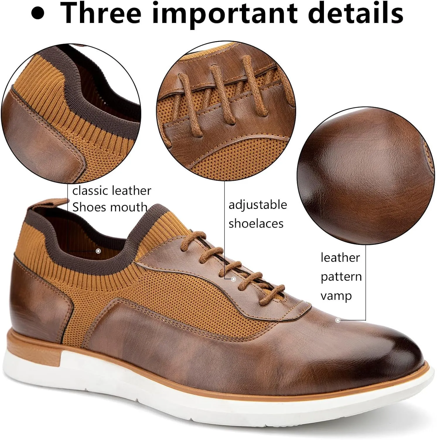 Meijiana Men's Oxfords Casual Dress Shoes Leather Lace Up Shoes for Men Business Oxford Shoes