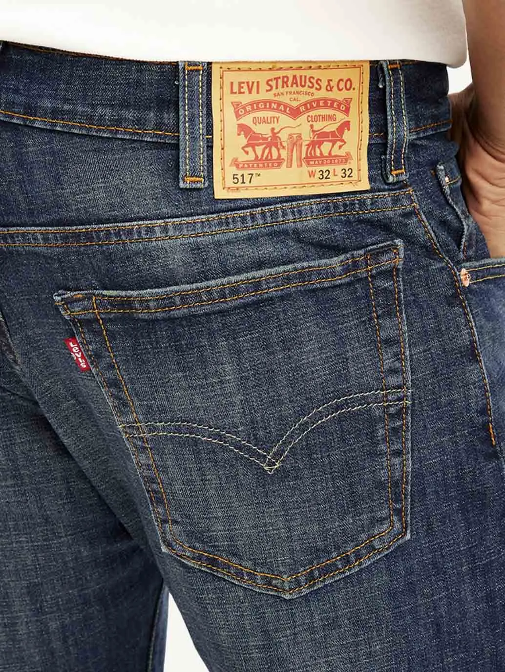 Men's 517 Dark Blue Bootcut Jeans