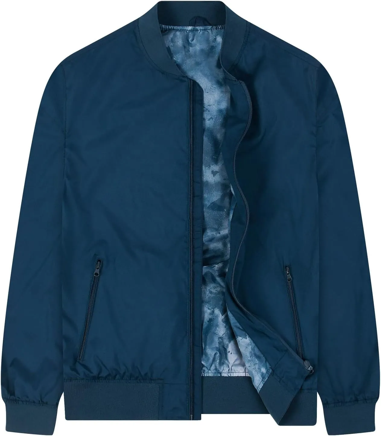 Mens Bomber Jacket Lightweight Causal Windbreaker Flight Track Jackets Waterproof Zip Up Outdoor Coat for Travel Golf
