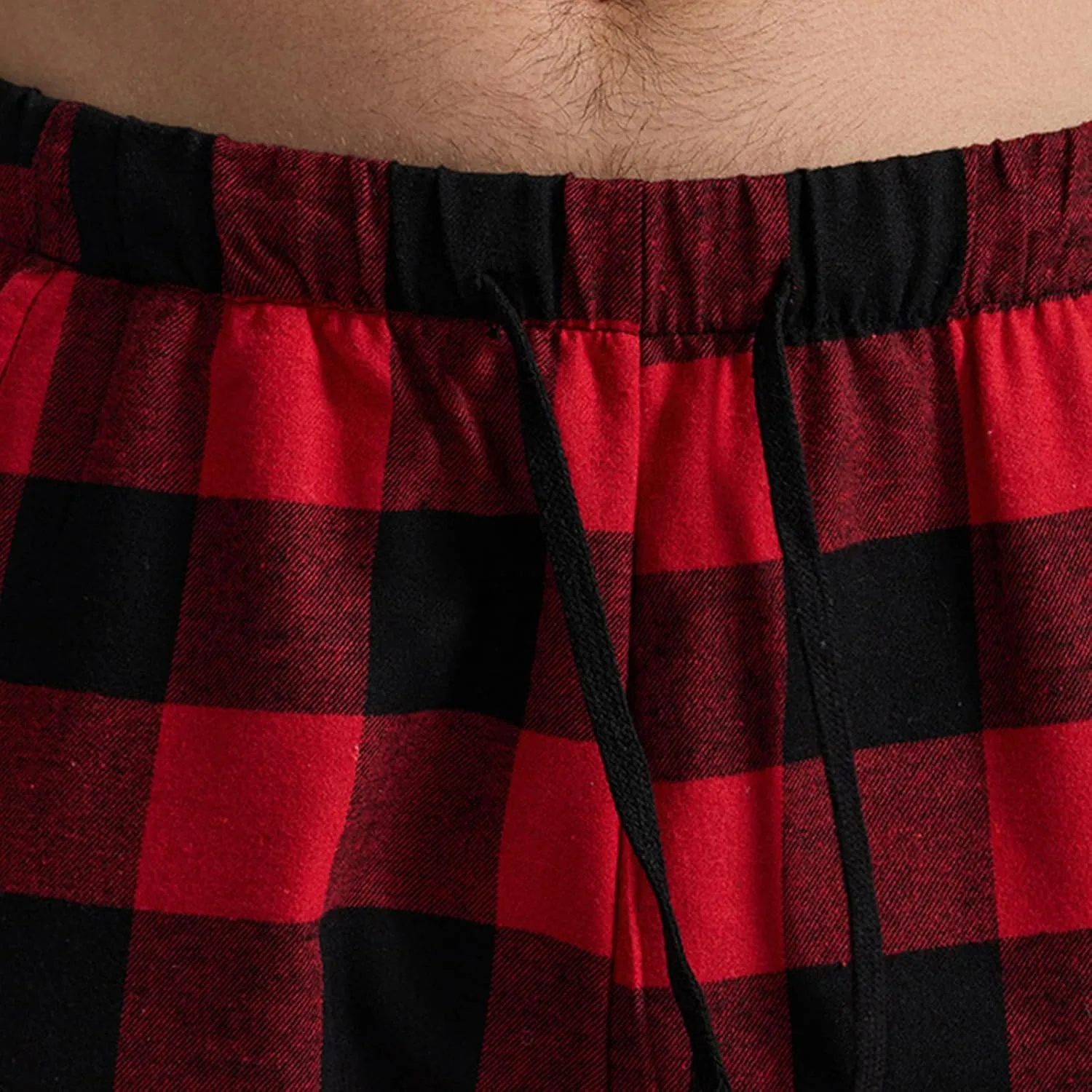 Mens Casual Plaid Trousers Drawstring Waist Straight-Leg Pants Stylish Comfy Open Bottom Trouser Athletic Basic Pants