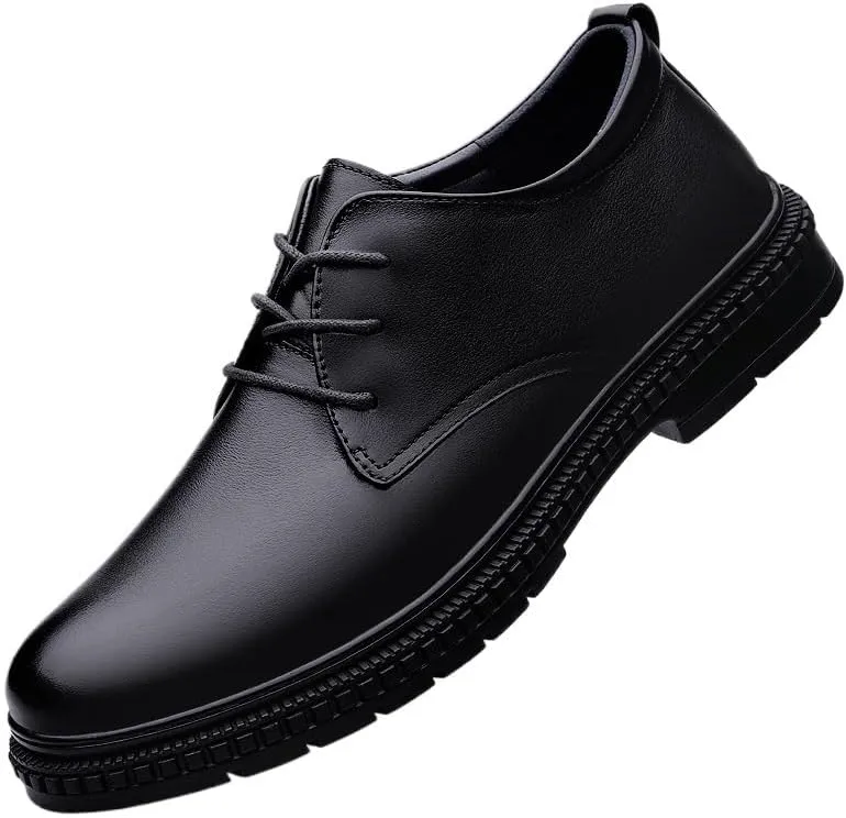 Men's Comfort Orthopedic Dress Shoes - Genuine Leather Lace Up Oxfords for Business & Casual Wear