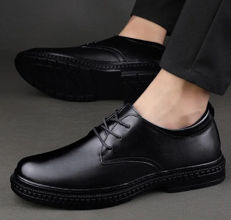Men's Comfort Orthopedic Dress Shoes - Genuine Leather Lace Up Oxfords for Business & Casual Wear