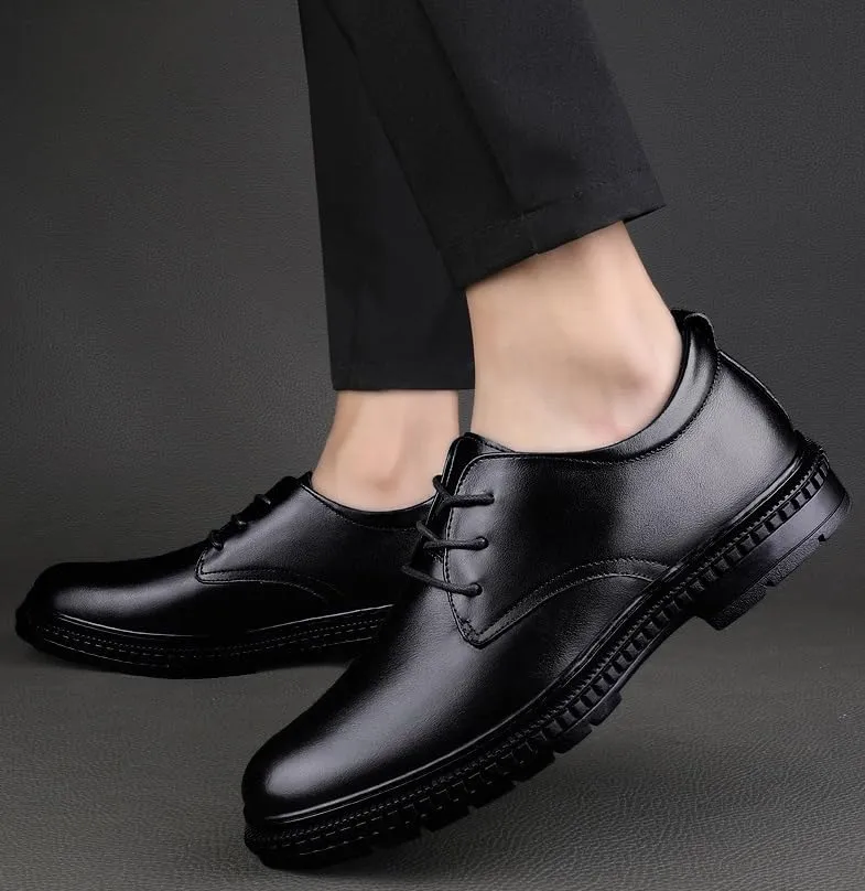 Men's Comfort Orthopedic Dress Shoes - Genuine Leather Lace Up Oxfords for Business & Casual Wear