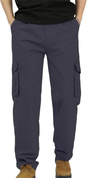 Men's Fashion Cargo Pants Slim Fit Straight Leg Trousers Open Bottom Athletic Pants Business Leisure Cargo Trousers