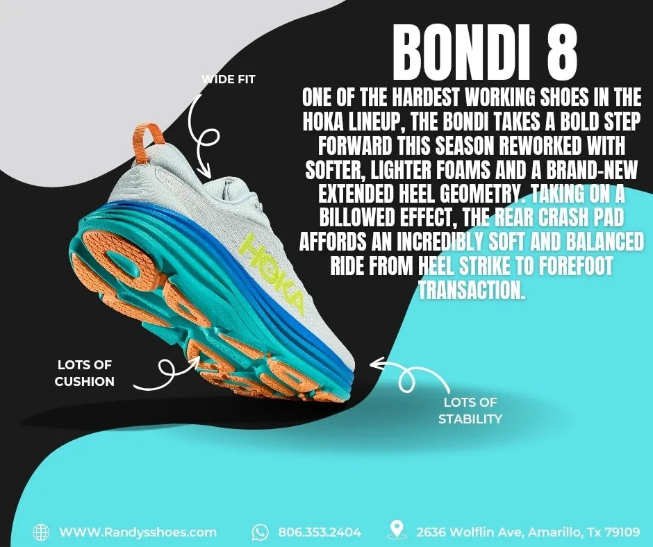 MEN'S HOKA BONDI 8 | COASTAL SKY / VIBRANT ORANGE