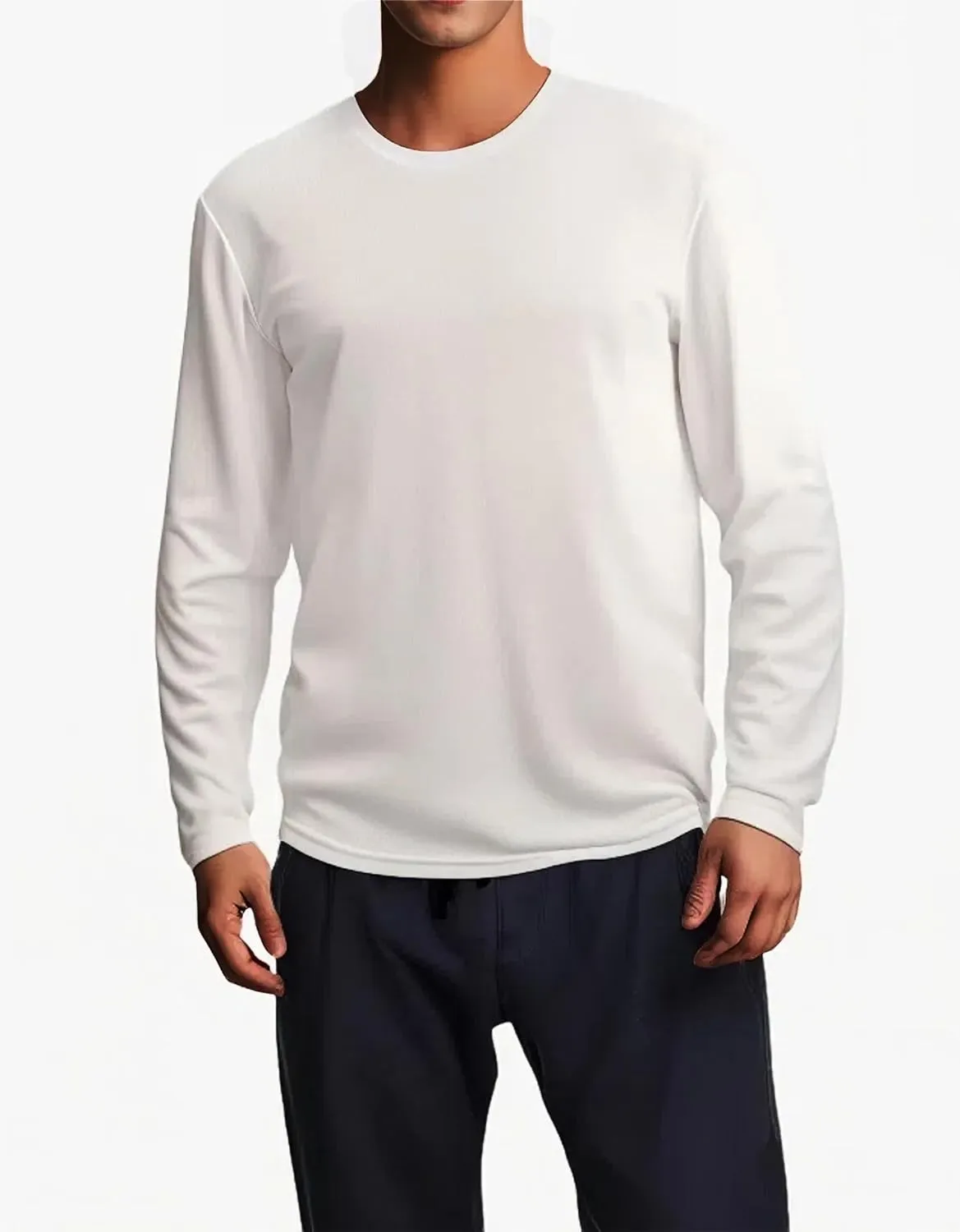 Mens Long Sleeve Quick Dry Workout Athletic T Shirt Running Moisture Wicking Classic Tee Shirts