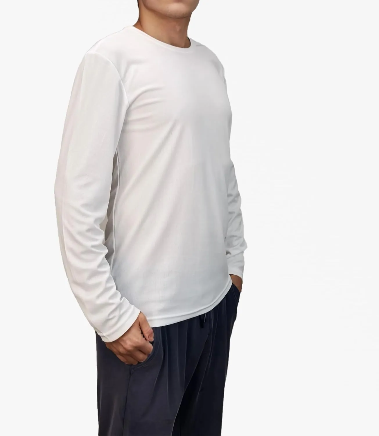 Mens Long Sleeve Quick Dry Workout Athletic T Shirt Running Moisture Wicking Classic Tee Shirts