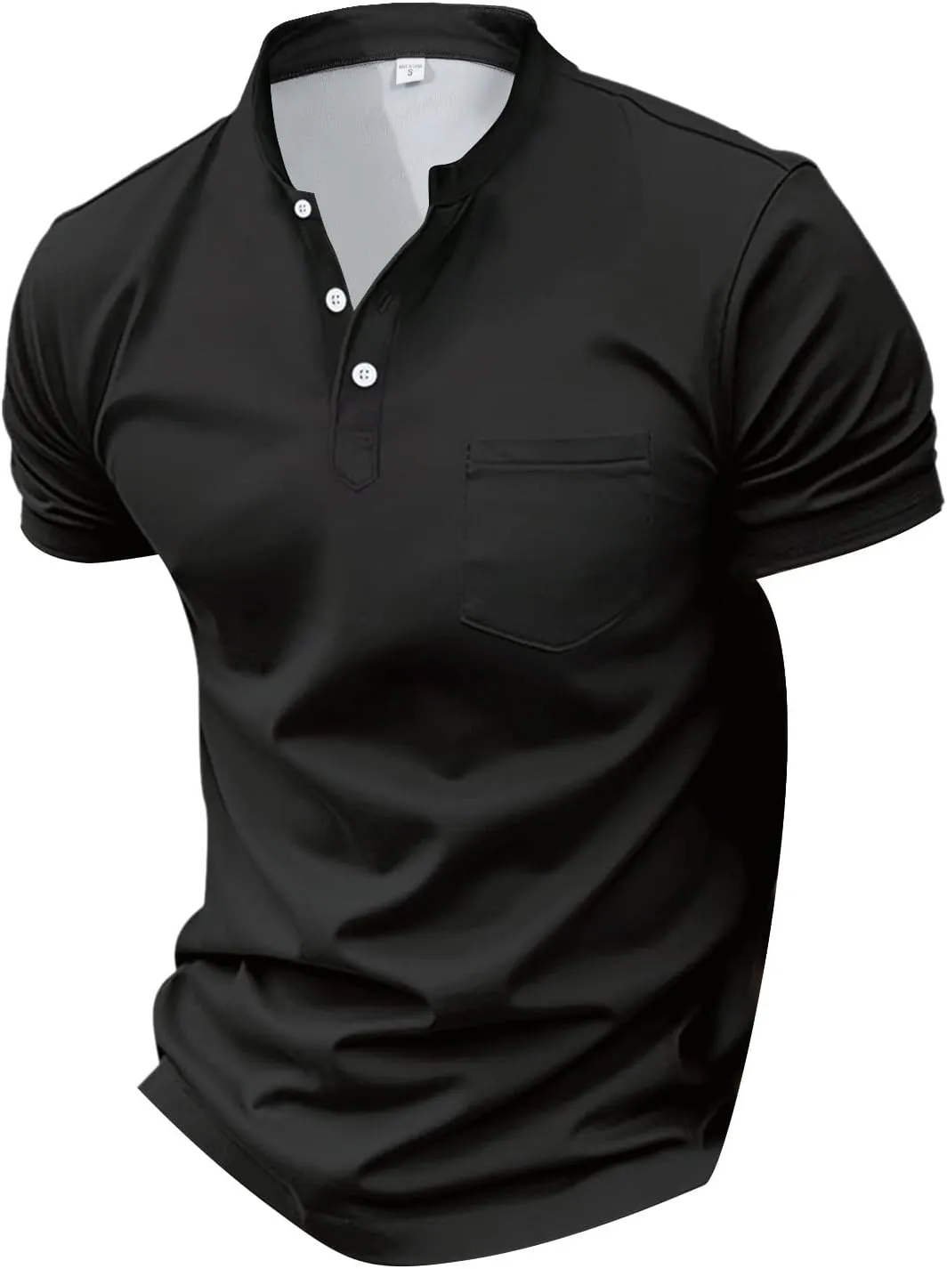 Mens Resort Wear 2025 Polyester Polo Shirts Short Sleeve Casual Summer Shirts Classic Collared Golf Shirt with Pocket