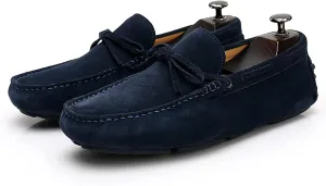 Men's Soft Suede Driving Loafers Shoes Handmade Moccasin Slippers Business Shoes Leather Loafers Casual Shoes for Men Slip On Boat Shoes