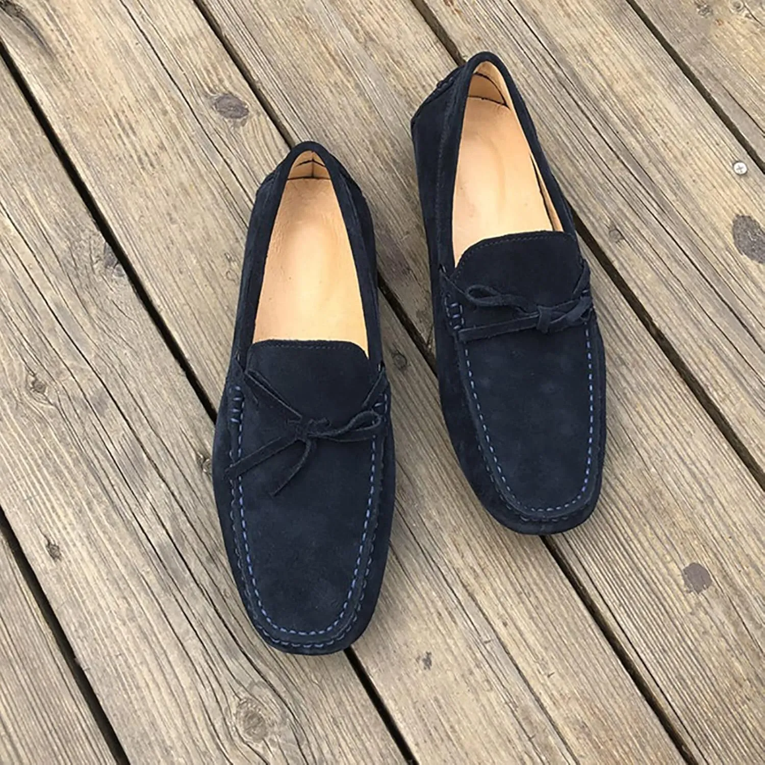 Men's Soft Suede Driving Loafers Shoes Handmade Moccasin Slippers Business Shoes Leather Loafers Casual Shoes for Men Slip On Boat Shoes