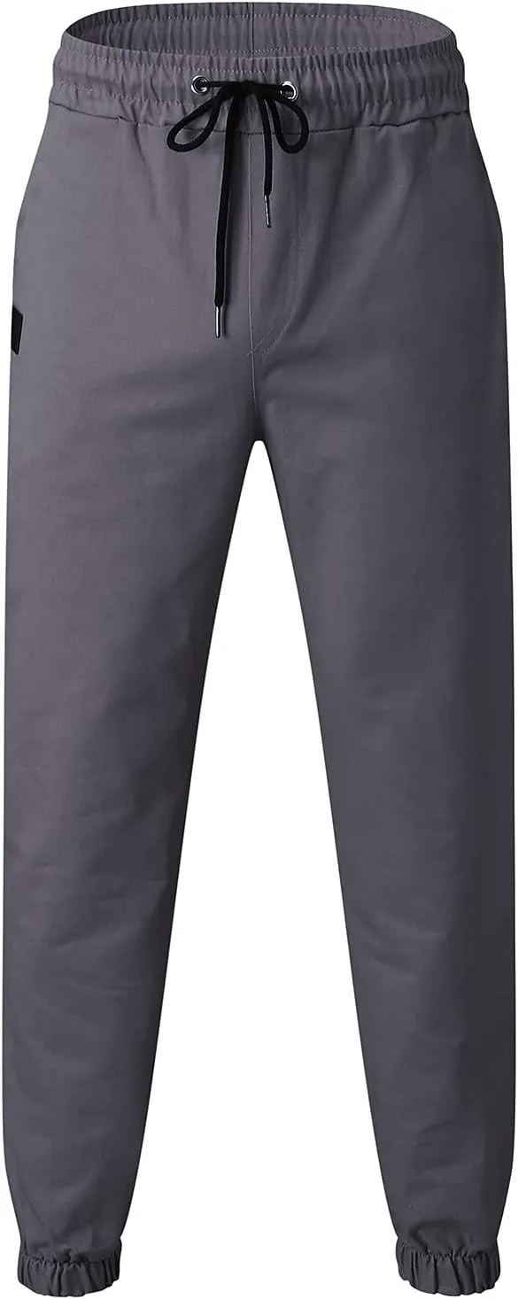 Mens Workout Cargo Sweatpants Pants Pockets Men's Pants Mens Active Athletic Sweatpants Fleece Open Bottom Drawstring