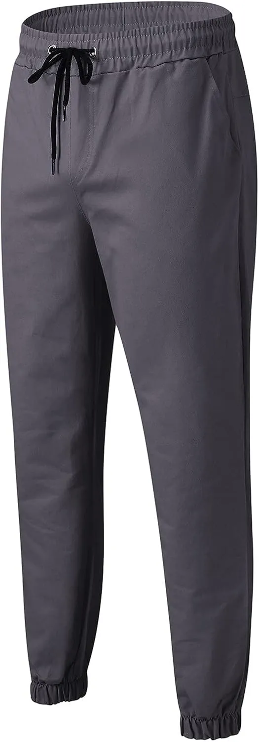 Mens Workout Cargo Sweatpants Pants Pockets Men's Pants Mens Active Athletic Sweatpants Fleece Open Bottom Drawstring