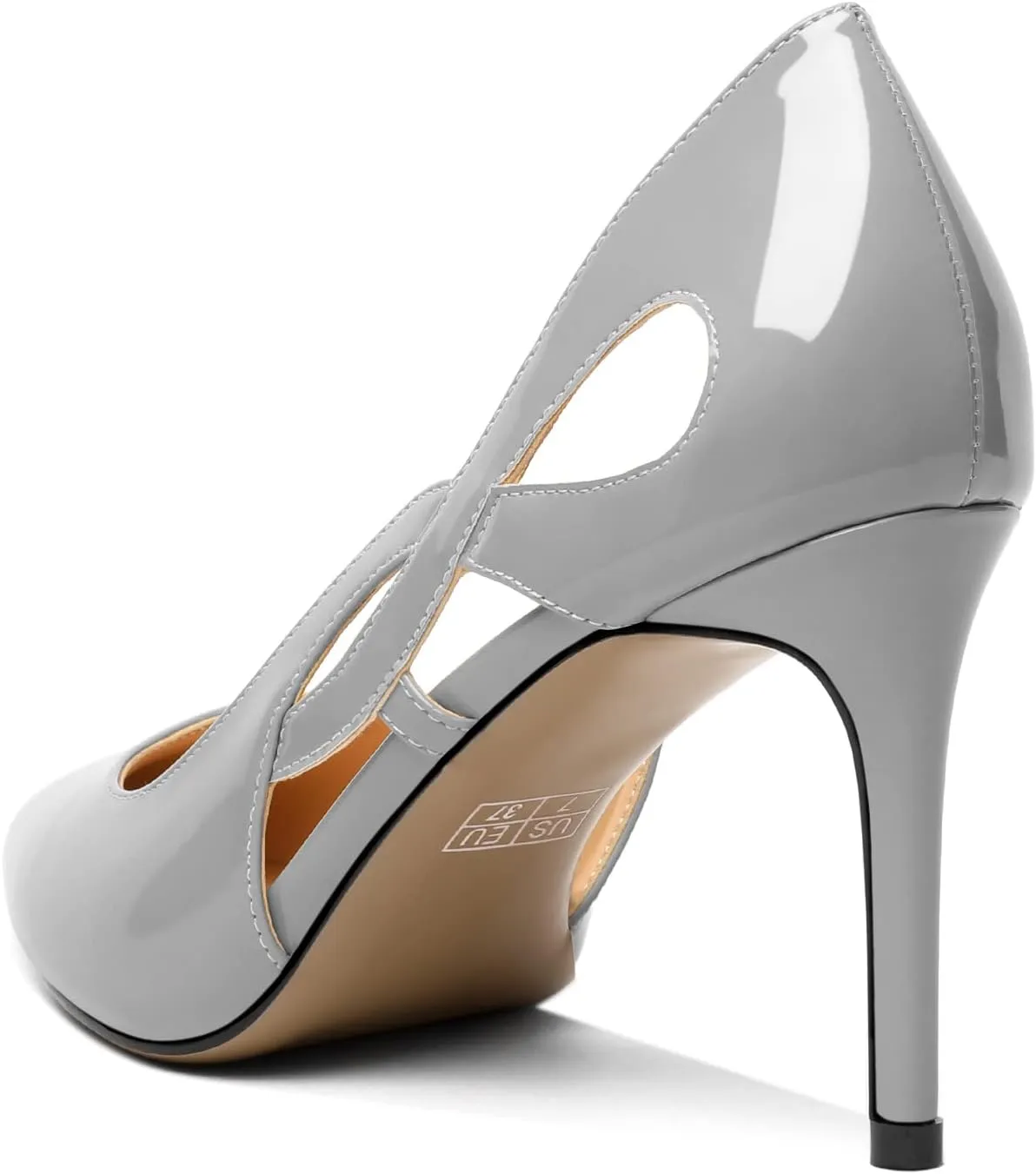 Mettesally Womens High Heel Pumps Pointed Closed Toe Heeled Shoes Stiletto High Heels Slip On Cross Strap Dress Party Shoes