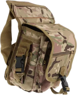 Mikikit Outdoor Thigh Bag Oxford Fabric Leg Pouch Waterproof Large Capacity for Hiking Cycling Camping