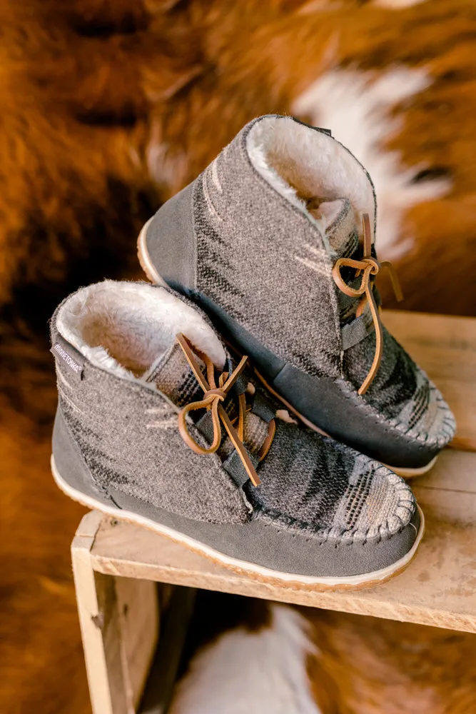 Minnetonka Torrey Moccasin Boots [Grey Aztec] ✙ON SALE NOW✙