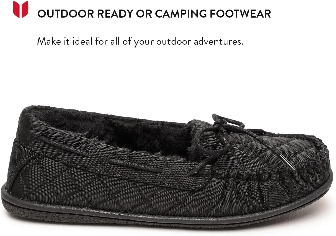 Minnetonka Women??s Camp Tie Moc ?? Cozy, Suede Moccasin Slippers for Women with Plush Pile Lining, Cushioned Footbed, and Durable Sole for Indoor & Outdoor Comfort