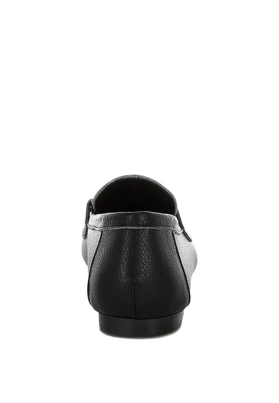 Modaha Horsebit & Embellished Real Leather Loafers for Women
